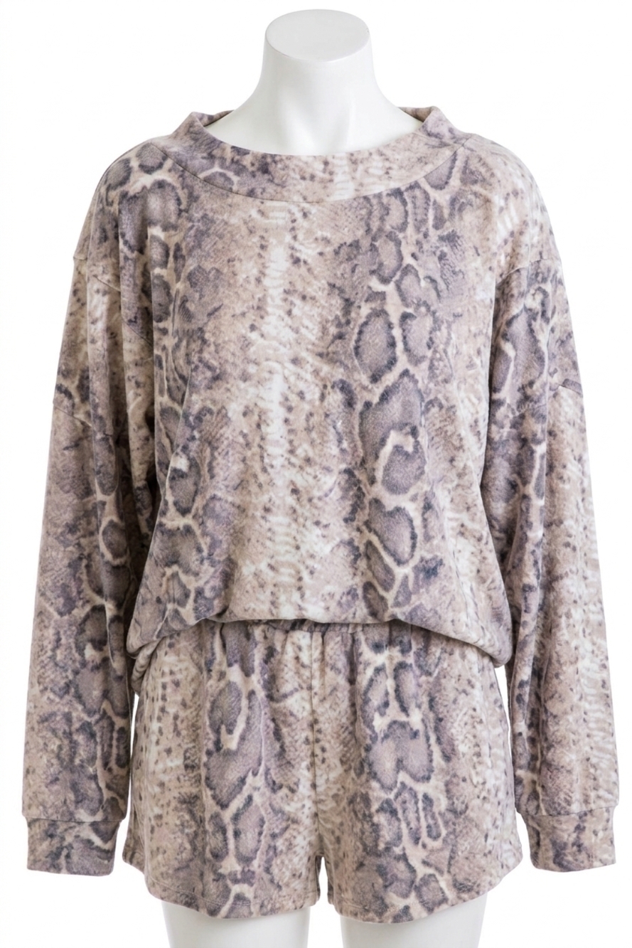 NEW KARLIE snake crossback top in grey